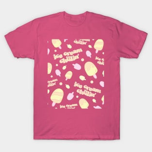 Aesthetic Pink Lemonade Ice Cream Chilli' Logo Design T-Shirt